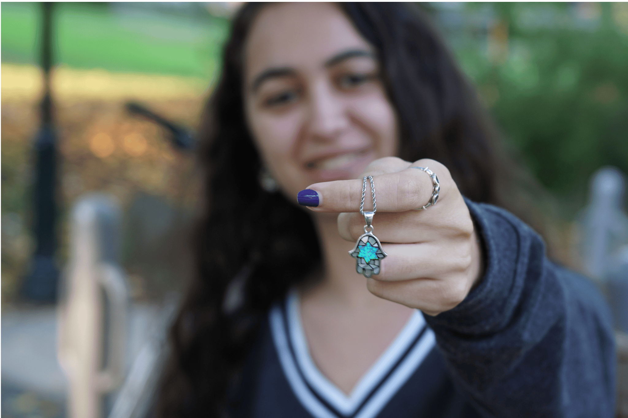 Girl holding Hamzah