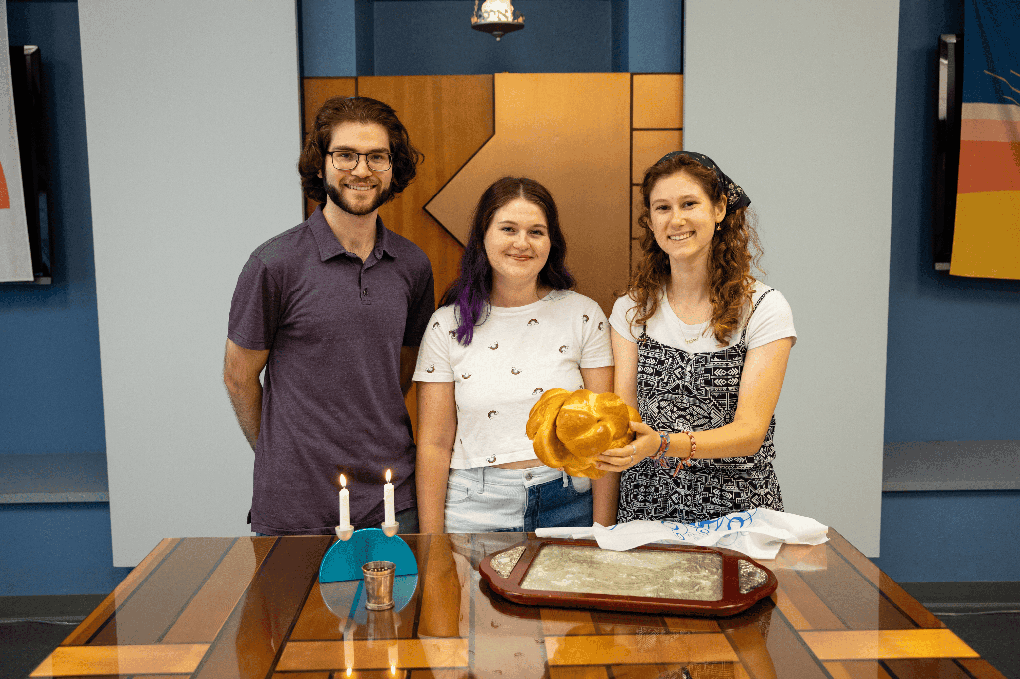 Students celebrating Shabbat